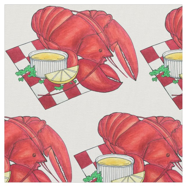 Tecido Janto Costeiro Maine Lagosta Shack Seafood (Detalhe)