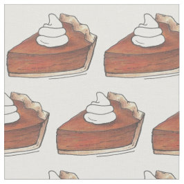 Tecido Janto de Ação de Graças Pumpkin Pie Slice Foodie