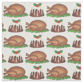 Tecido Janto de Natal Turquia Plum Pudim Comidas de Natal