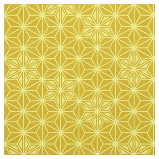 Tecido Japonês Asanoha ou teste padrão de estrela, ouro (Modelo)
