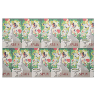 Tecido Jardim de Fiesta, Flores de Aves da espanha