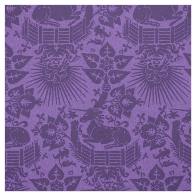 Tecido Jardim do Unicórnio Renascentista, Ametista (Modelo)