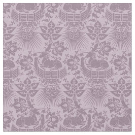 Tecido Jardim do Unicórnio Renascentista Doll-Scale, Mauv