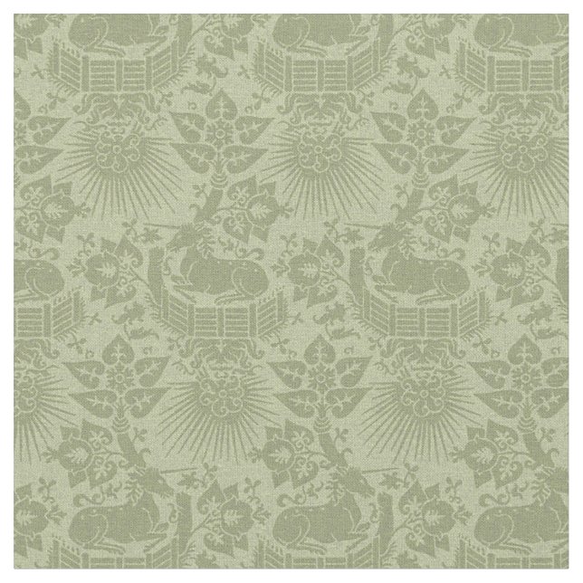 Tecido Jardim do Unicórnio Renascentista Doll-Scale, Selv (Detalhe)