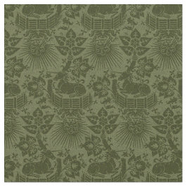 Tecido Jardim do Unicórnio Renascentista em Escala Doll, 