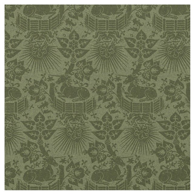 Tecido Jardim do Unicórnio Renascentista em Escala Doll,  (Detalhe)