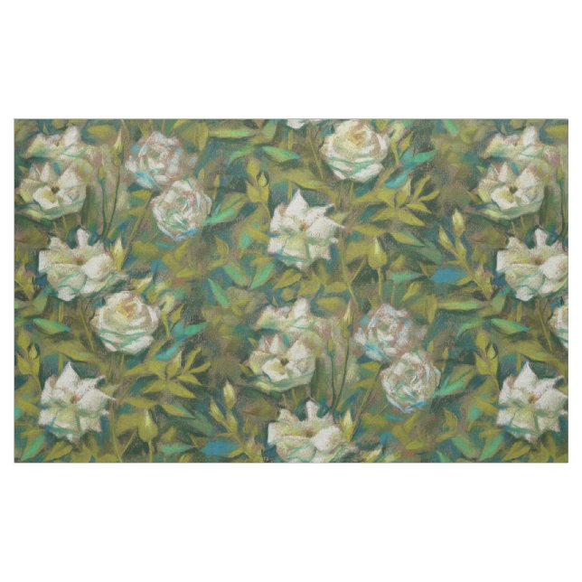 Tecido "Jardim Rosa", design floral retrô, horta e açougu (Fat Quarter)