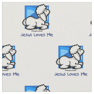 Tecido Jesus me ama como cordeiro