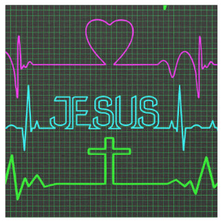 Tecido Jesus no meu coração Cardiograma do ritmo Médico