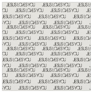 Tecido Jesus Te Ama Preto Grunge Font White
