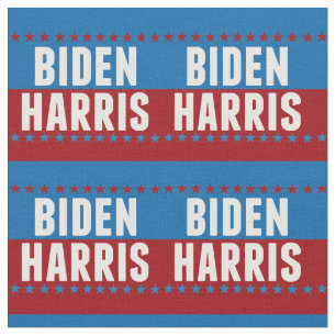 Tecido Joe Biden Kamala Harris Estrelas Vermelhas Azuis