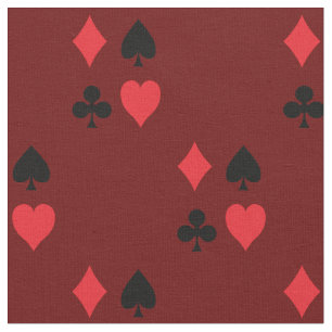 Tecido Jogando Cards Suite Hearbs Clubs Espadas Diamantes