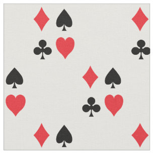 Tecido Jogando Cards Suite Hearbs Clubs Espadas Diamantes