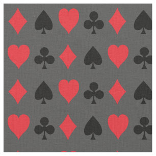 Tecido Jogando Cards Suite Hearbs Clubs Espadas Diamantes