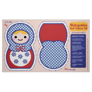 Tecido Jogo do teste padrão da boneca de Matryoshka