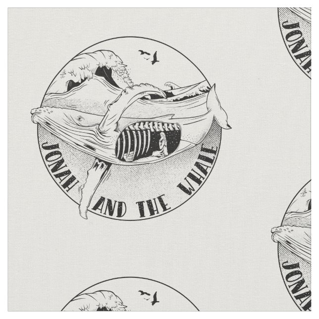 Tecido Jonah no while bíblia art (Detalhe)