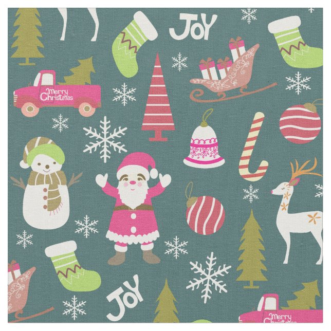 Tecido Joy Christmas Green (Detalhe)