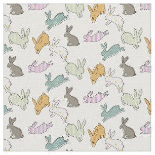 Tecido Jumpy Bunnies