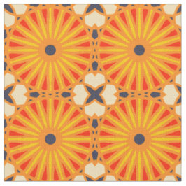 Tecido Kaleidoscope Roda Padrão P Azul Escuro Amarelo
