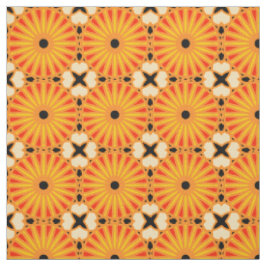 Tecido Kaleidoscope Roda Padrão P Preto Vermelho Amarelo