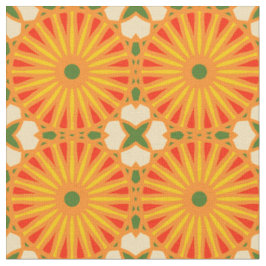Tecido Kaleidoscope Roda Padrão P Verde Amarelo
