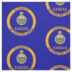 Tecido Kansas a bandeira personalizada estado do girassol