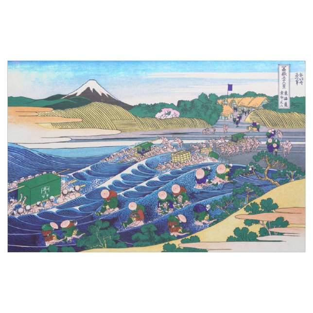 Tecido Katsushika Hokusai - Fuji do Kanaya no Tokaido (Jarda)