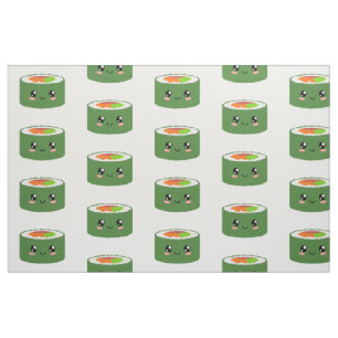 Tecido Kawaii Sushi