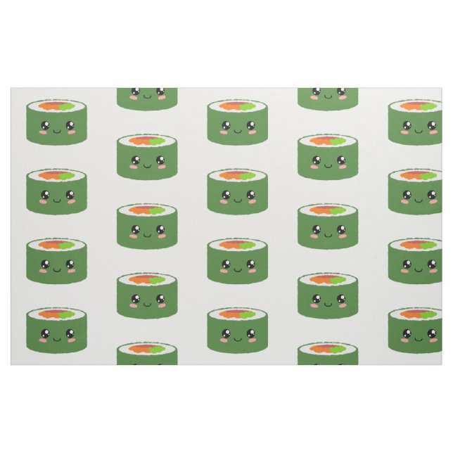 Tecido Kawaii Sushi (Fat Quarter)