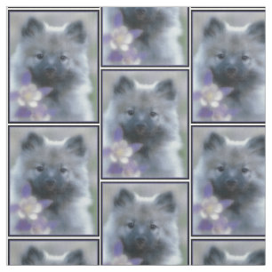 Tecido Keeshond e Columbine - Fotografia de Cães