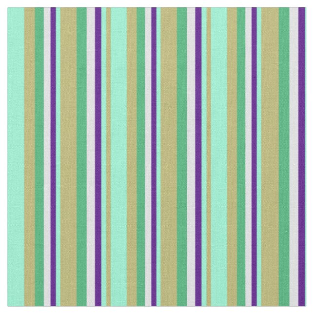 Tecido Khaki, Aquamarine, Indigo, Lavanda e Mar Verde (Detalhe)