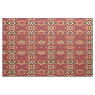 Tecido Khaki Brown Orange Red Taupe Beige Ethnic