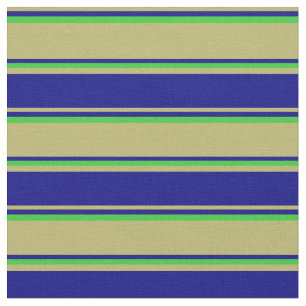 Tecido Khaki escuro, azul e padrão de cor de Verde limão