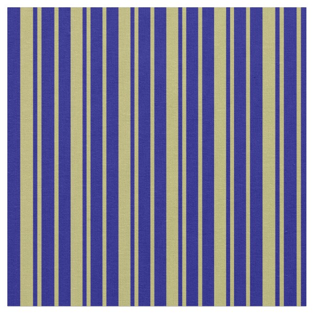 Tecido Khaki Escuro e Padrão Striped Azul (Detalhe)