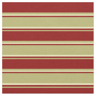 Tecido Khaki Escuro, Vermelho Escuro e Linhas Tan