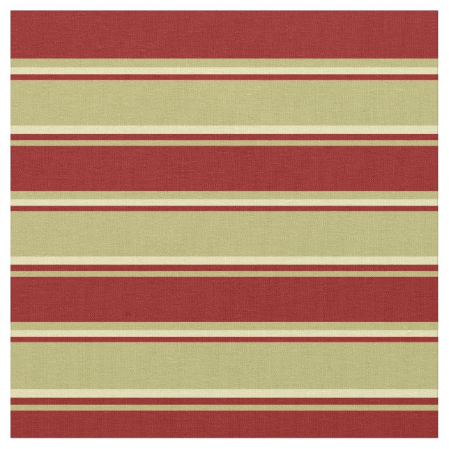 Tecido Khaki Escuro, Vermelho Escuro e Linhas Tan (Detalhe)