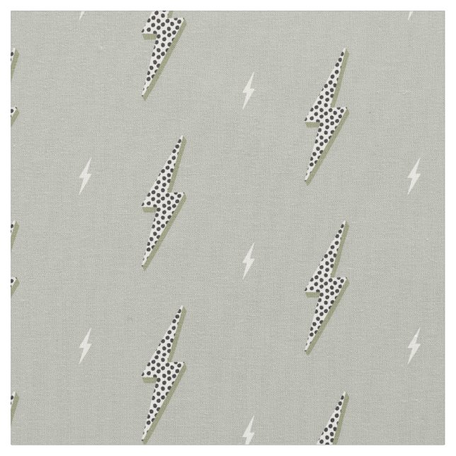 Tecido Khaki green lighting thunderbolt electric simple (Detalhe)