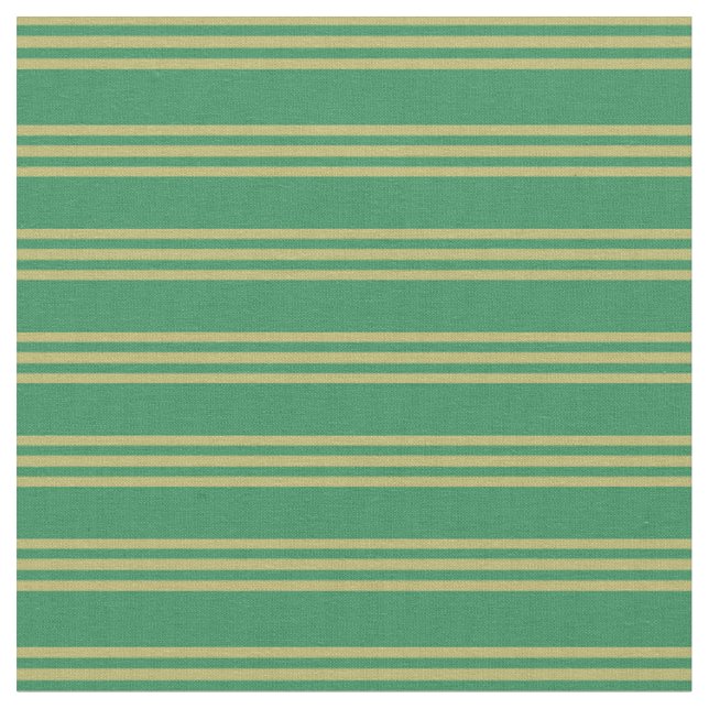Tecido Khaki Verde-Escuro-do-Mar e Padrão Striped/Links (Detalhe)