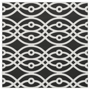 Tecido Kimono impressão, branco em preto