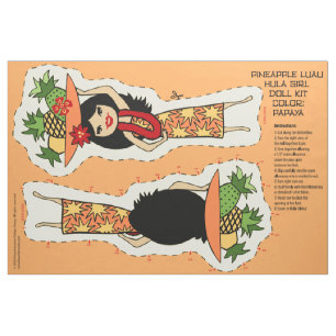 Tecido Kit de boneca de abacaxi Luau havaiano Hula - Papa
