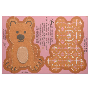 Tecido Kit de Corte e Costura de Urso de Pelúcia com Visu