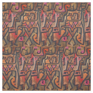Tecido Klee Abstrato Forest Expressionista Arte Moderna