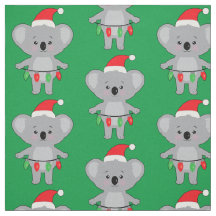 Koala no Chapéu Santa e Decoração no Natal