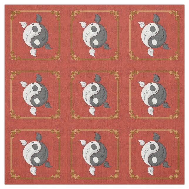 Tecido Koi Yin e Yang (Modelo)