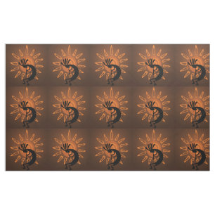Tecido Kokopelli Sun Castanho russo sudoeste