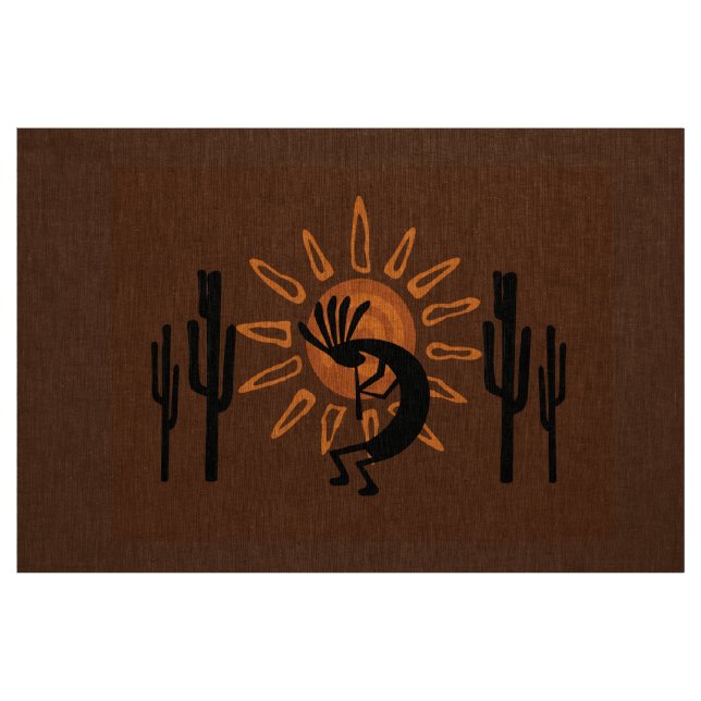 Tecido Kokopelli Sun Southwest Desert Russo Brown (Fat Quarter)