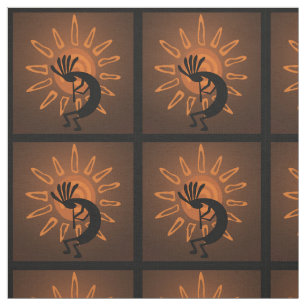 Tecido Kokopelli Sun Sudoeste Russo Brown
