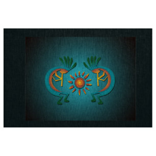 Tecido Kokopelli Sun Sudoeste Turquoise