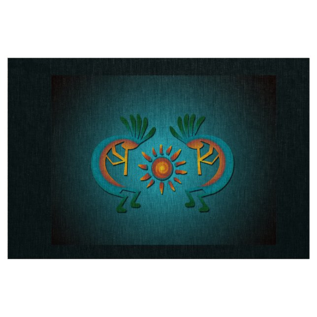 Tecido Kokopelli Sun Sudoeste Turquoise (Fat Quarter)