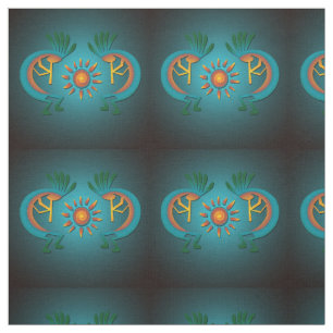 Tecido Kokopelli Sun Sudoeste Turquoise